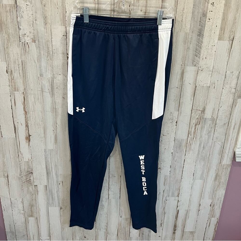 NWT Under Armour Loose Fit Track Pants Blue West Boca